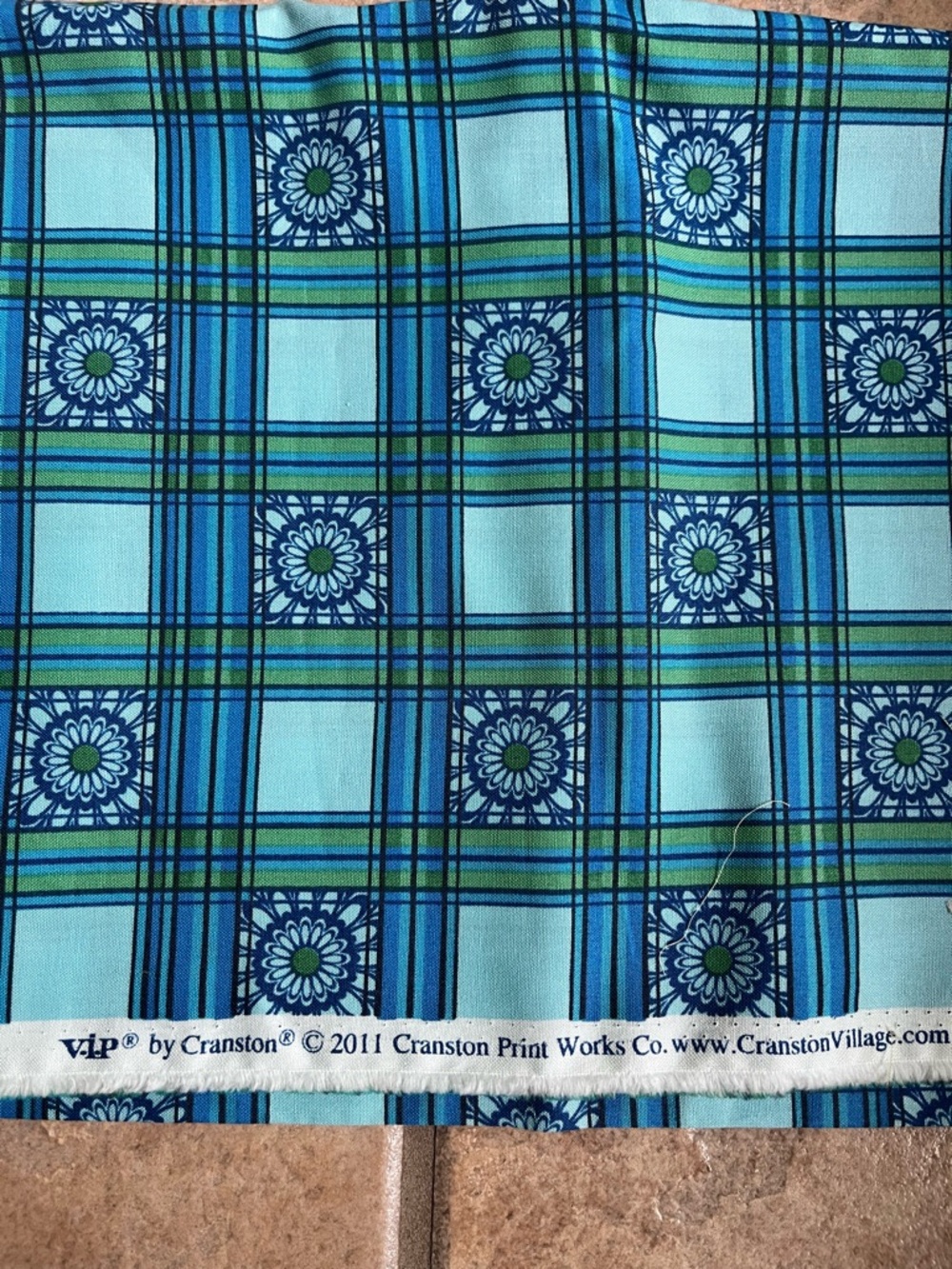 Vintage Cranston Deadstock Fabric 1-1/2 yards